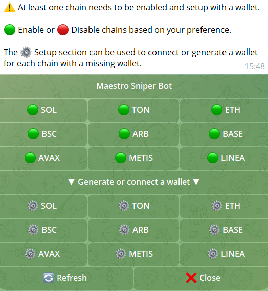 Maestro Bot Features 