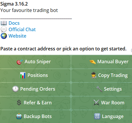 características de sigma blast bot