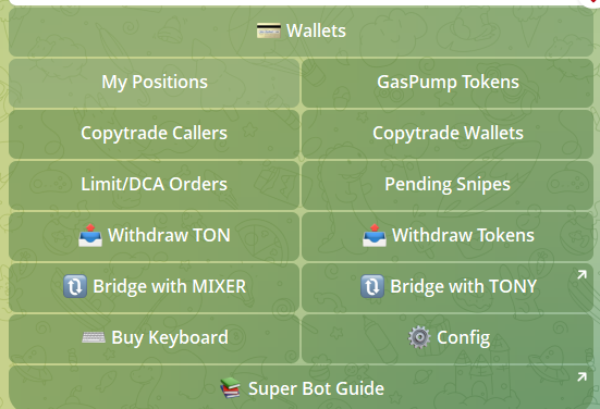 trading bot telegram features