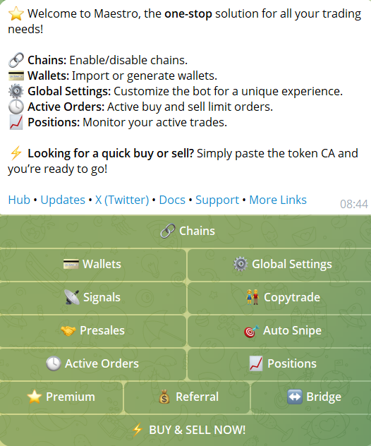 maestro bot user experience