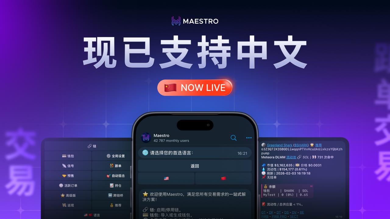 Maestro多链Telegram狙击机器人截图