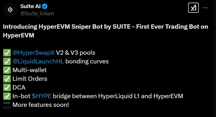 HyperEVM Hyperliquid Telegram sniper bot banner