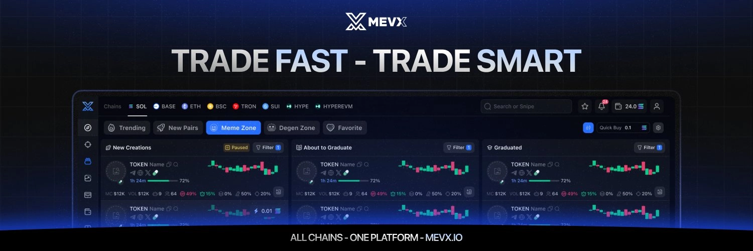 MevX trading bot platform banner