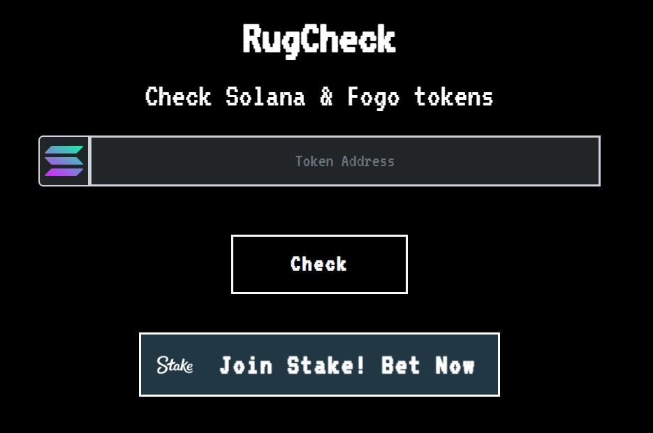 RugCheck.xyz token scanner for verifying crypto contracts