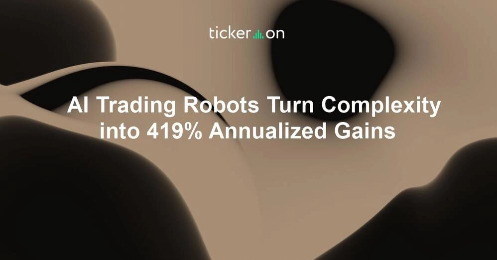 Tickeron AI Robot marketplace showing verified performance stats including win rate and Sharpe ratio