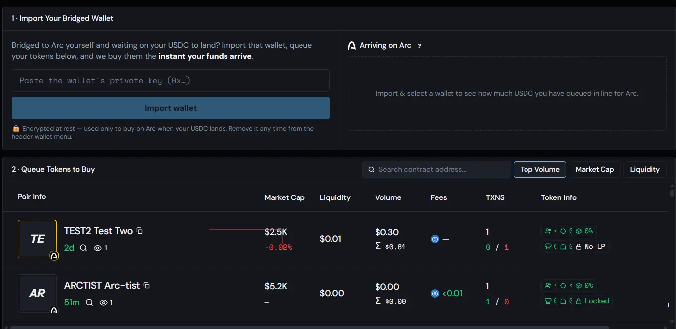 Sidoor Queue Snipe ARC order lined up