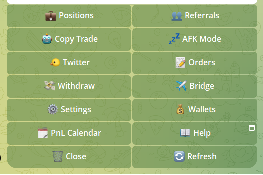 Bloom EVM bot Arc feature panel showing AFK Mode and copy trading controls